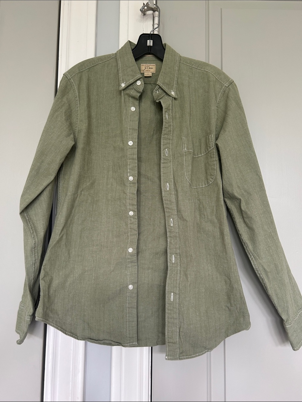 J. Crew Olive Green Casual Button-Down Shirt